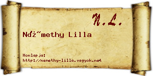 Némethy Lilla névjegykártya
